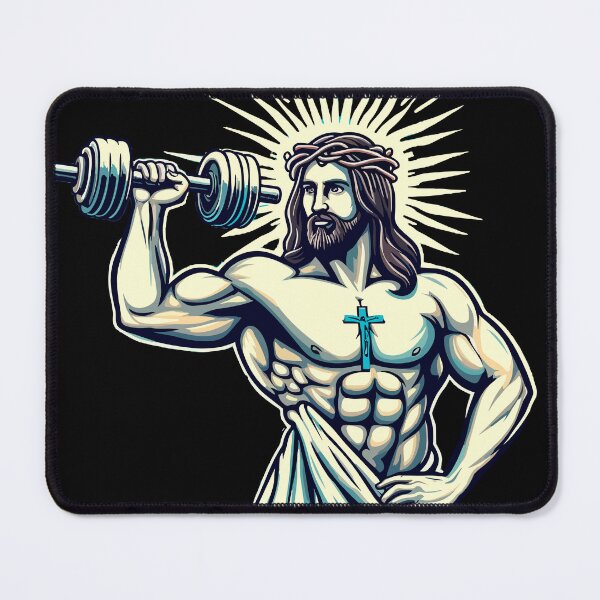 Item preview, Jacked Jesus Illustration designed and sold by GlobalDesigns-.