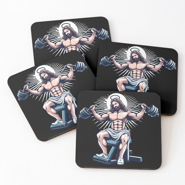 Item preview, Jacked Jesus Illustration designed and sold by GlobalDesigns-.