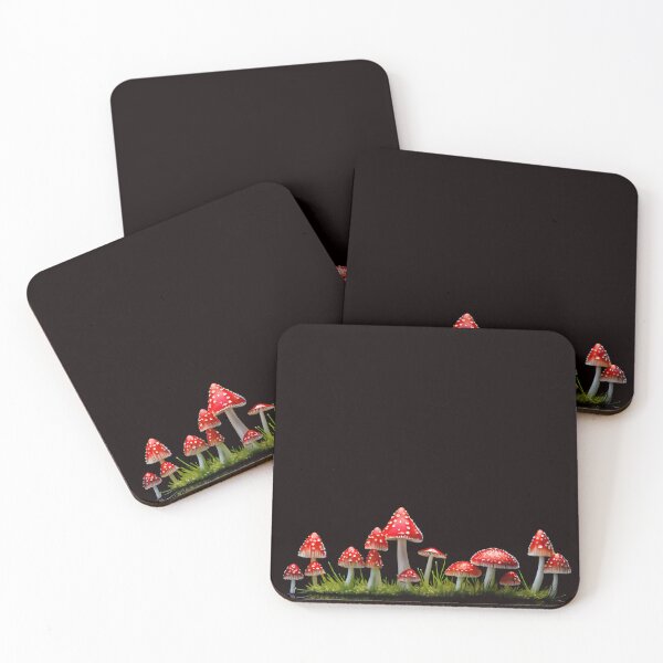 Item preview, Red toadstools with white dots - realistic graphics depicting mushrooms in the forest. designed and sold by My-fake-places.