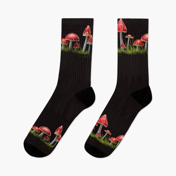 Item preview, Red toadstools with white dots - realistic graphics depicting mushrooms in the forest. designed and sold by My-fake-places.