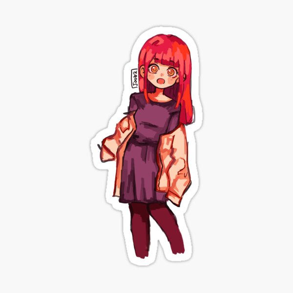 Kawaii anime girl with red hair Himari-chan - Illustrations ART street