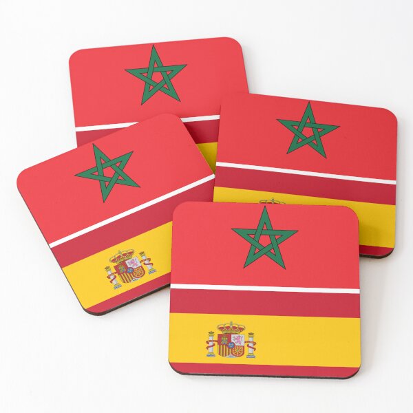 Item preview, Moroccan and Spain Union Flag designed and sold by Islanr.