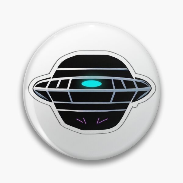 Item preview, Black UFO Sticker With Blue Beam designed and sold by KeyDesignx.