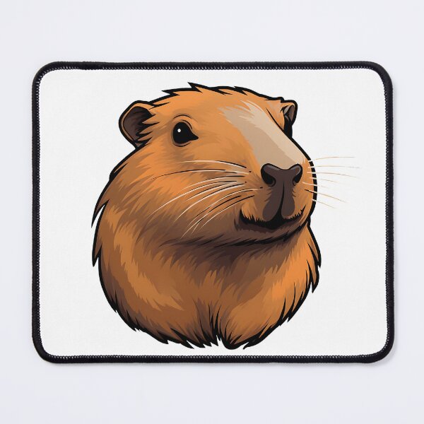 Item preview, Adorable capybara, cartoon rodent designed and sold by WickedFairySt.