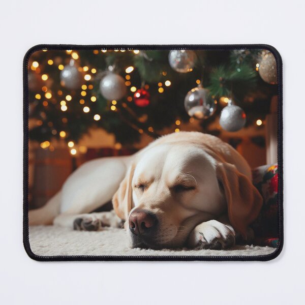 Item preview, Yellow Labrador Retriever: Dreaming of a White Christmas  designed and sold by blackdogbuckeye.