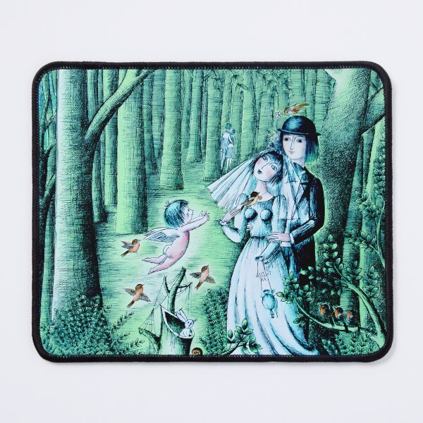Aperçu de l'œuvre Raymond Peynet - Wedding in the forest créée et vendue par LovableObjects.