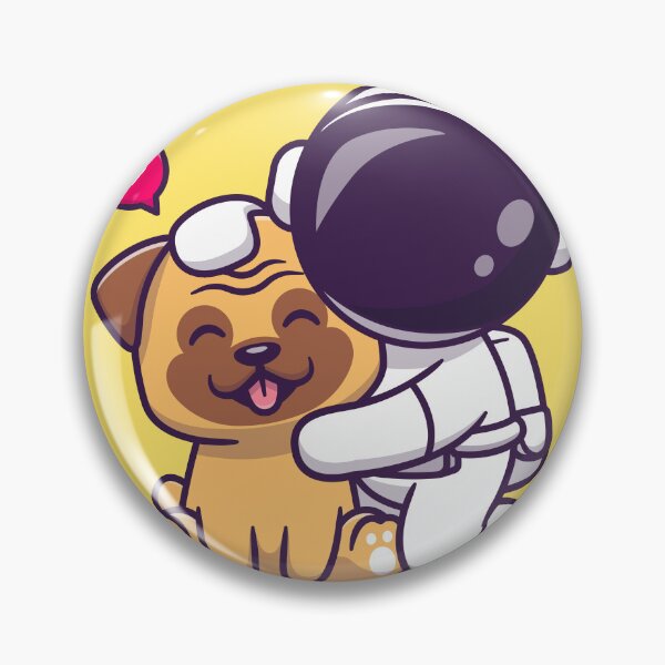 Item preview, Astronaut with Pug Dog designed and sold by hjian8219.