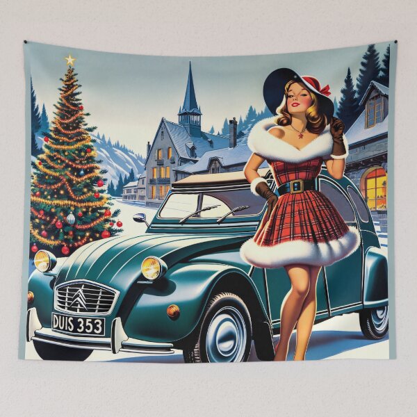 Item preview, French elegance vintage sixties 2CV Christmas designed and sold by Martymcflay.