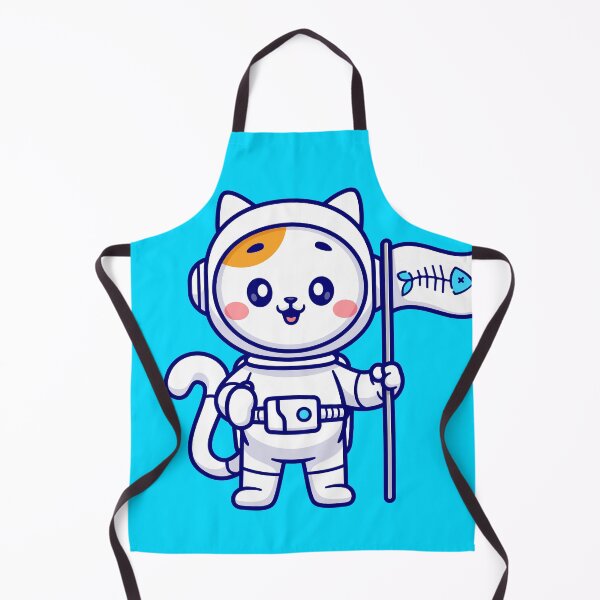 Item preview, Cat Astronaut with Bone, Fish, and Flag designed and sold by hjian8219.