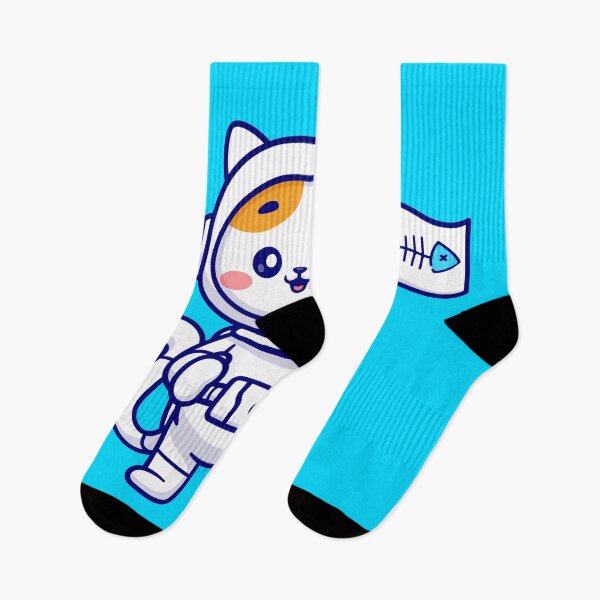 Item preview,  Cat Astronaut with Bone, Fish, and Flag designed and sold by hjian8219.
