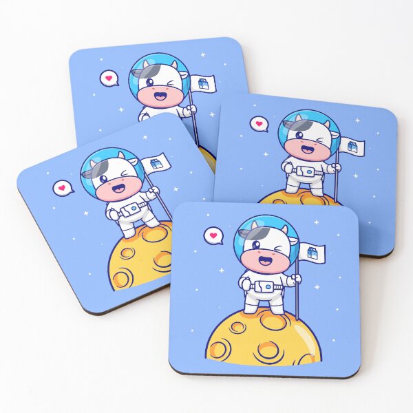 Item preview, Astronaut Cow with Milk Flag on Moon designed and sold by hjian8219.