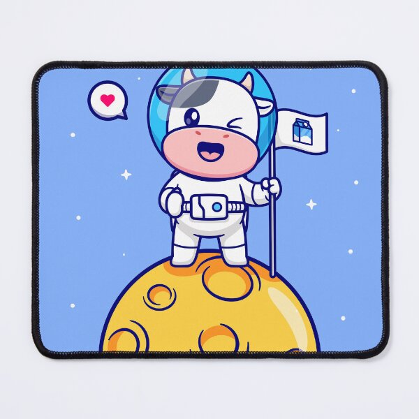 Item preview, Astronaut Cow with Milk Flag on Moon designed and sold by hjian8219.