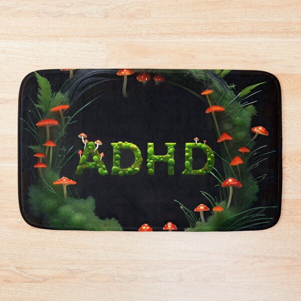 Item preview, Botanical pattern of ADHD + moss and mushrooms. designed and sold by My-fake-places.