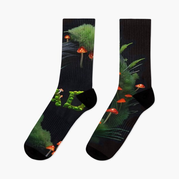 Item preview, Botanical pattern of ADHD + moss and mushrooms. designed and sold by My-fake-places.