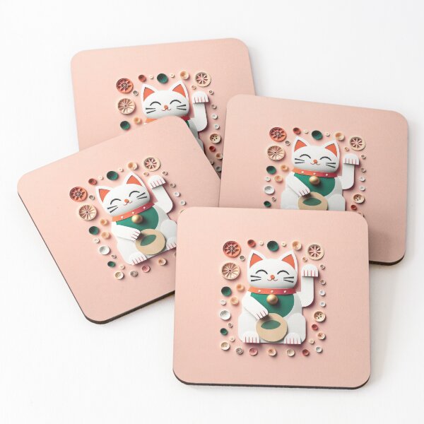Item preview, Charmful Maneki-Neko with Crafty Surroundings designed and sold by ZedOhEe.