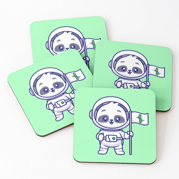 Item preview, Panda Astronaut with Bamboo Flag designed and sold by hjian8219.
