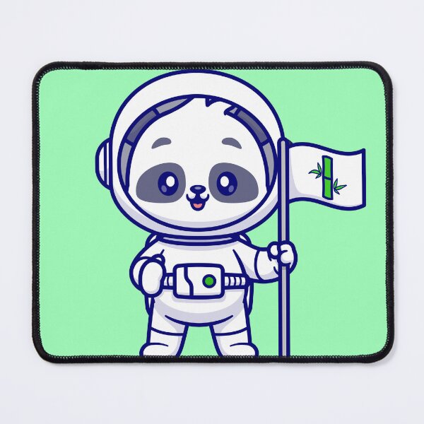 Item preview, Panda Astronaut with Bamboo Flag designed and sold by hjian8219.