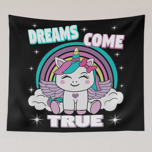 Item preview, Dreams come true rainbow unicorn  designed and sold by J-KAP.