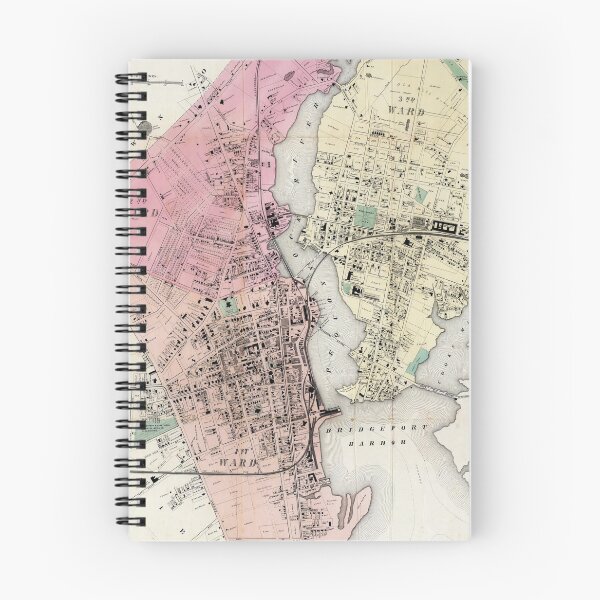 Item preview, Vintage Map of Bridgeport CT (1867) designed and sold by BravuraMedia.