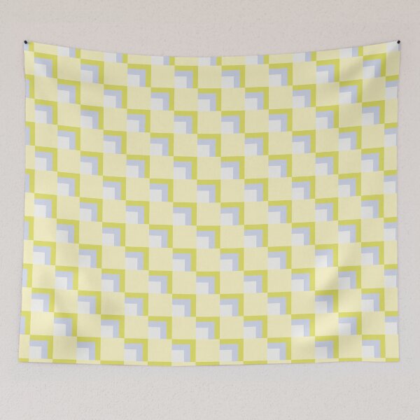 Item preview, Abstract checkered pattern with yellow background designed and sold by AlarconStudio.