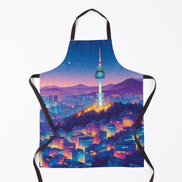 Item preview, Night view of Seoul with Namsan Tower. designed and sold by growing-mom.