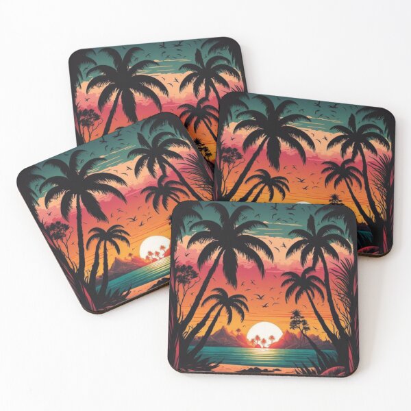 Item preview, Palm Trees Retrovawe Sunset designed and sold by Bekfles.