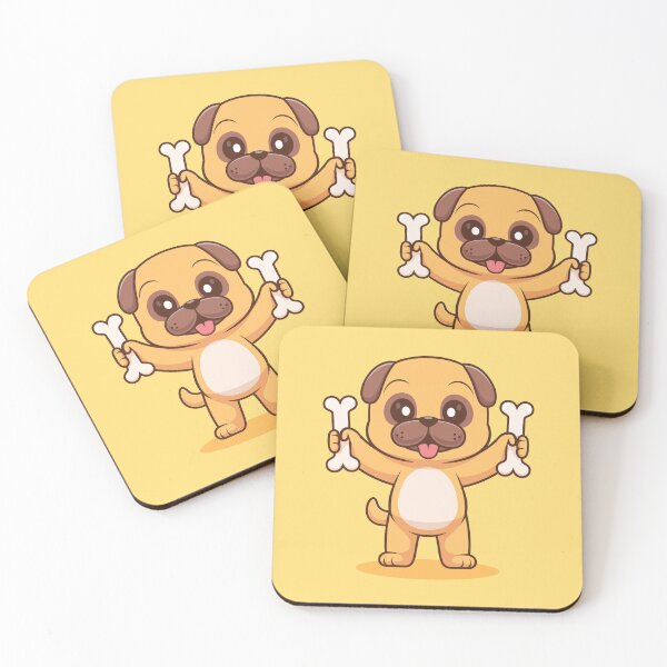 Item preview, Pug Dog with Bone designed and sold by hjian8219.