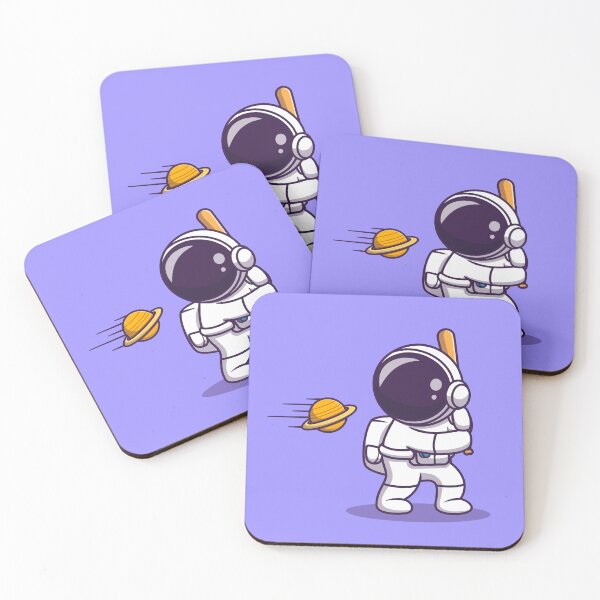 Item preview, Astronaut Playing Space Baseball designed and sold by hjian8219.