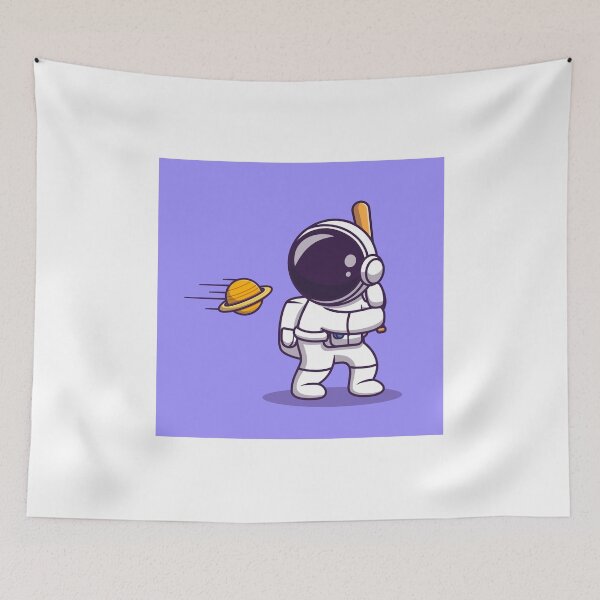 Item preview, Astronaut Playing Space Baseball designed and sold by hjian8219.