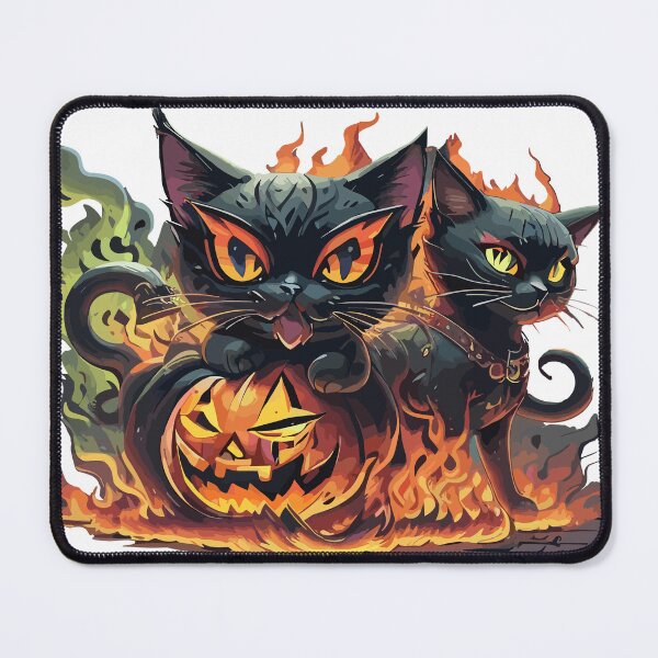 Item preview, Cats on fire coming out on Halloween designed and sold by AlejaJorgeShop.