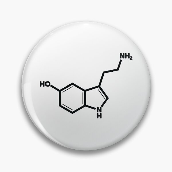 Item preview, Serotonin - Black designed and sold by ScienceCorner.