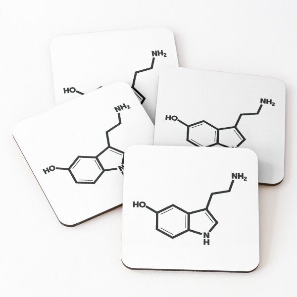 Item preview, Serotonin - Black designed and sold by ScienceCorner.
