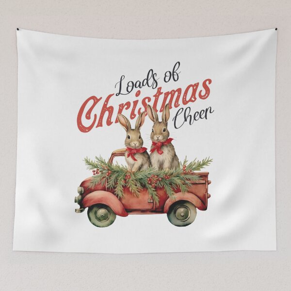 Item preview, Christmas Bunny Rabbits in Truck designed and sold by sweetbelle.