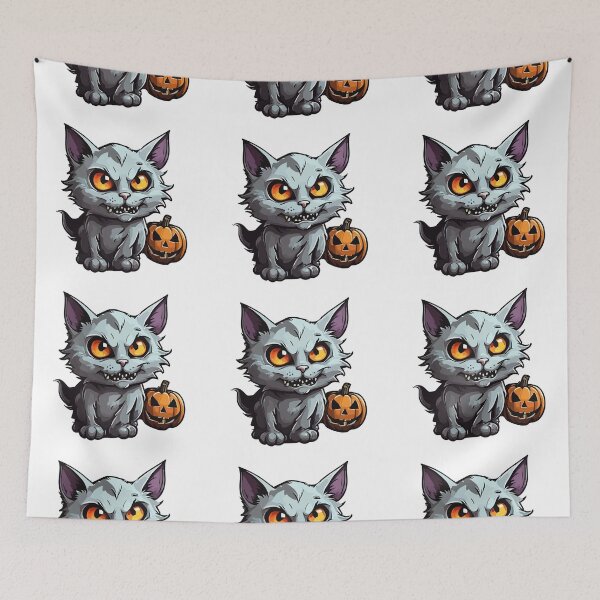 Item preview, Cute cat that wants to be diabolical to scare designed and sold by AlejaJorgeShop.