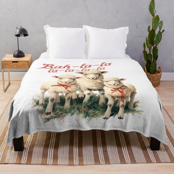 Item preview, Bah la la la Cute Sheep Farm Christmas designed and sold by sweetbelle.