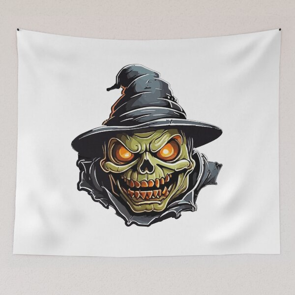 Item preview, Halloween zombie skull sticker and more designed and sold by AlejaJorgeShop.