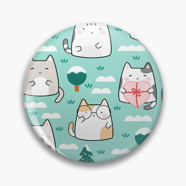 Item preview, Cute Christmas Kawaii Kittens With Gifts Pattern designed and sold by ArtMeetsPizza.