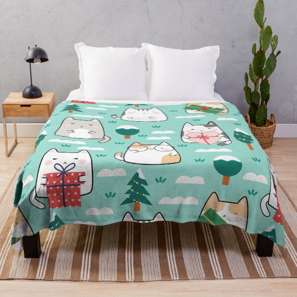 Item preview, Cute Christmas Kawaii Kittens With Gifts Pattern designed and sold by ArtMeetsPizza.
