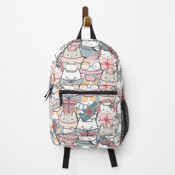 Item preview, Cute Winter Christmas Kawaii Kittens With Gifts Pattern designed and sold by ArtMeetsPizza.
