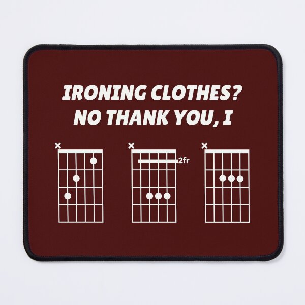 Item preview, Ironing Clothes? No Thank You, I CBA (guitar chords) designed and sold by guvnaguitars.