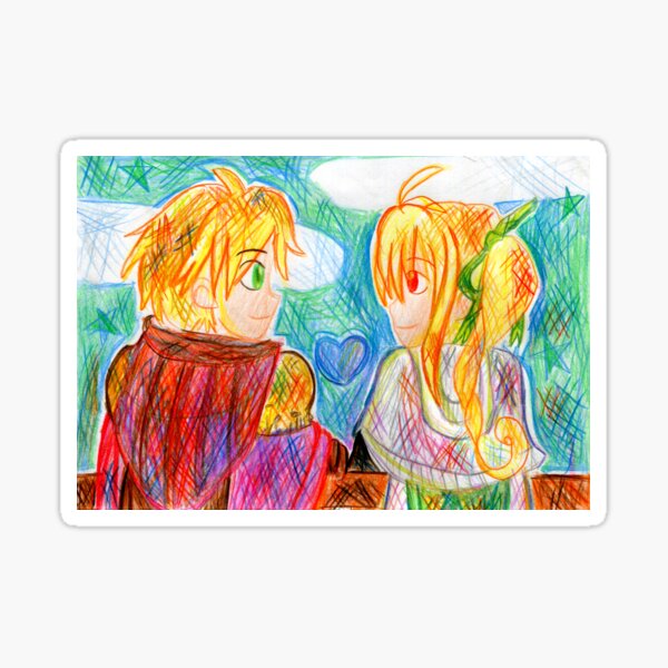 Snowe and Astra - Art by Kiyasu Oka (www.kiyasugreen.com) Sticker