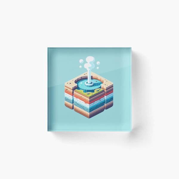 Item preview, Cute Isometric Geyser Cross Section designed and sold by SweetClicks123.