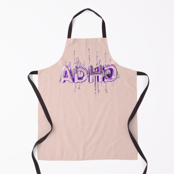 Item preview, The inscription "ADHD" on apink background - rosegold, shiny, metal, crazy. designed and sold by My-fake-places.
