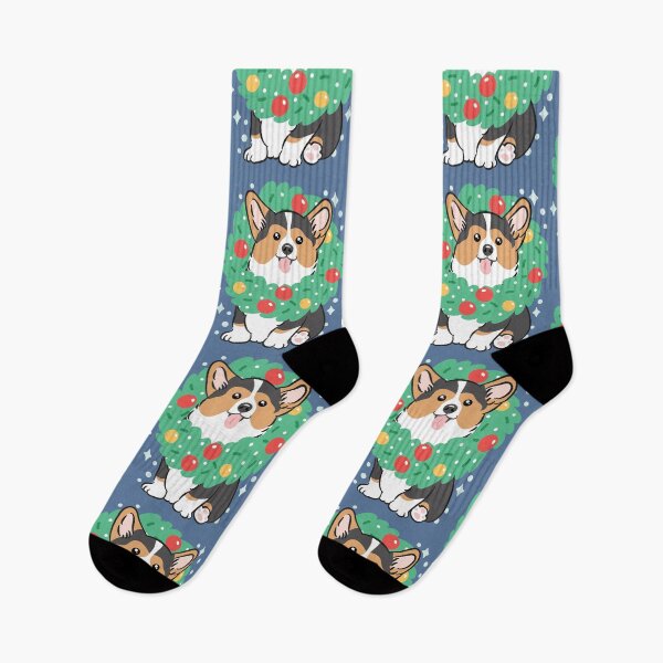 Item preview, Merry Christmas! Black Tri Color Corgi 1 designed and sold by Lulupainting.