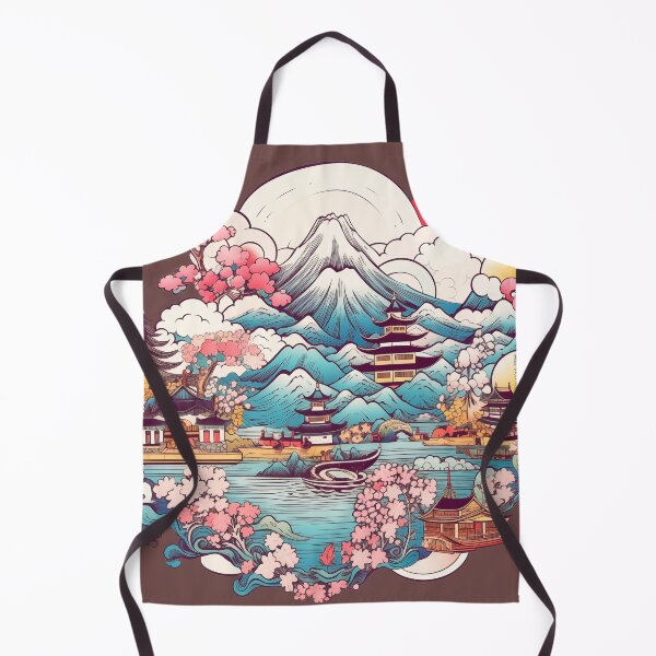 Artikelvorschau, Japanischer Stil, Aufkleber, Inhalt, sanfte Farbe, Art Brut-Stil, Kontur, Vektor, entworfen und verkauft von ModernElegance8.