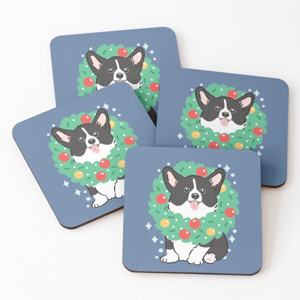 Item preview, Merry Christmas! Black White Corgi  designed and sold by Lulupainting.