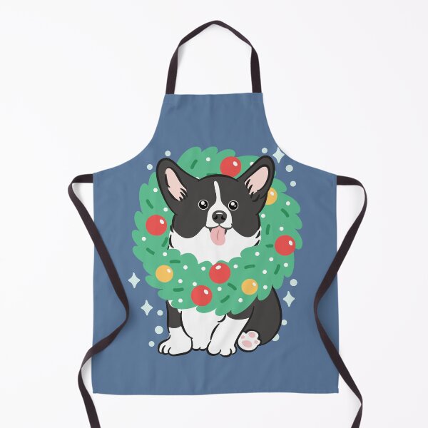 Item preview, Merry Christmas! Black White Corgi designed and sold by Lulupainting.
