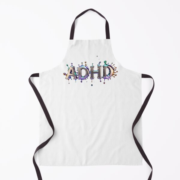Item preview, The inscription "ADHD" on white background - rosegold, shiny, metal, crazy. designed and sold by My-fake-places.