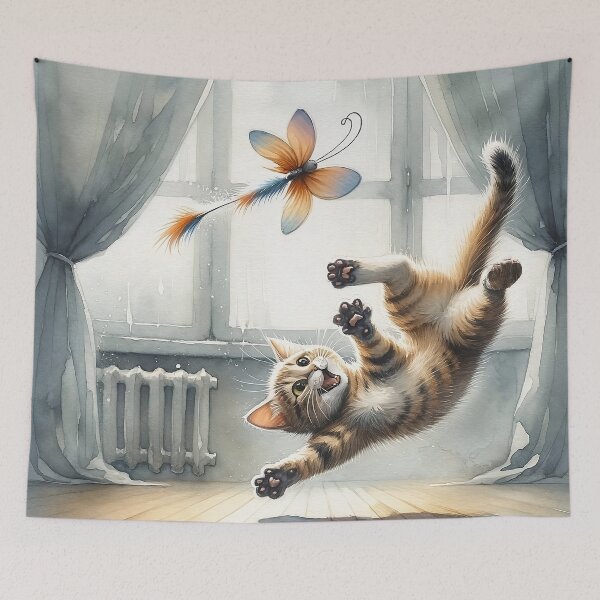 Item preview, Acrobatic cat designed and sold by AJSRPrints.