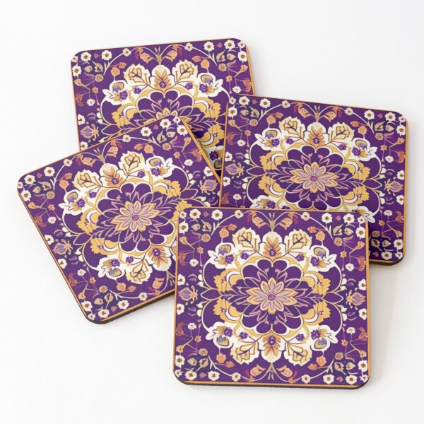 Item preview, Purple Persian rug floral  designed and sold by Roxburylane.